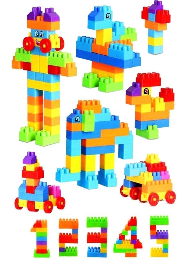 Brezzycloud 100pcs Smart Activity Fun and Learning Train Blocks for Kids, Multi Color Building Bricks and Blocks for Kids (100 Pcs Smart Learning Blocks) - Image 4